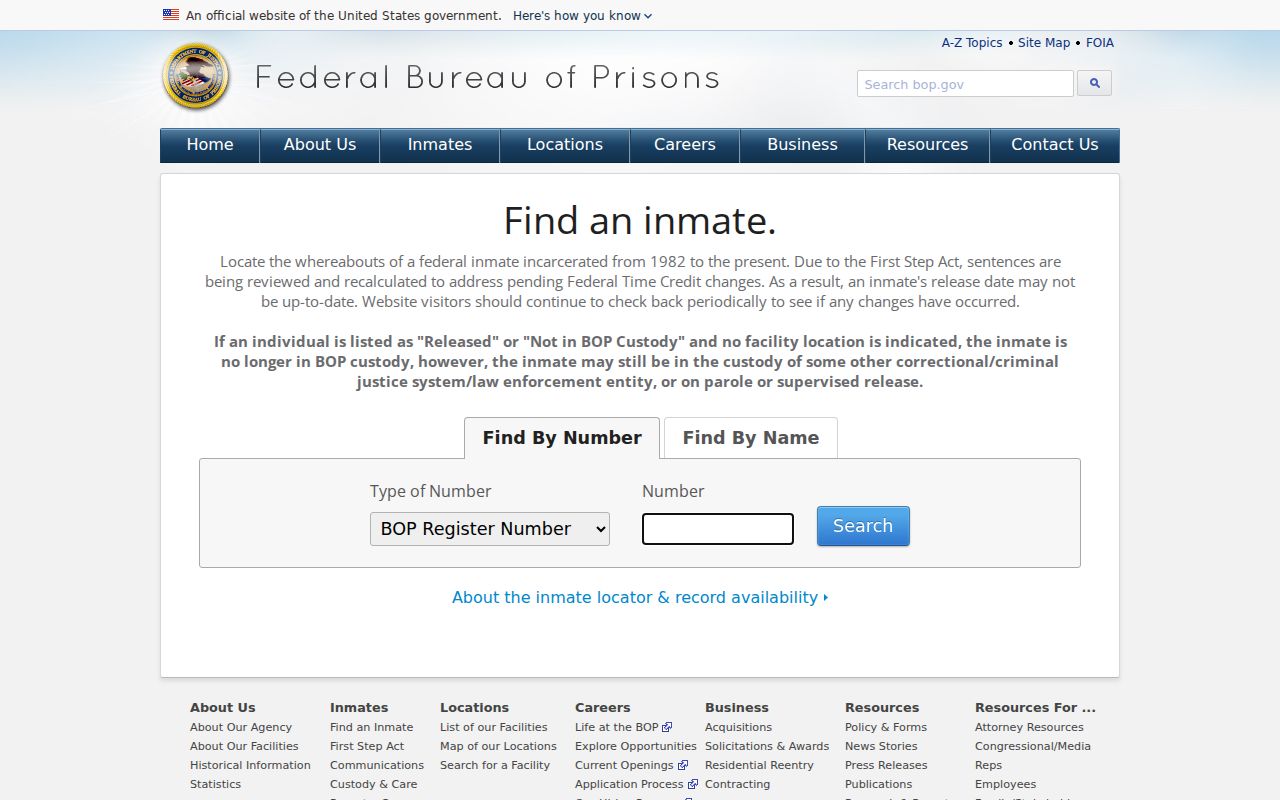 Emmet County criminal records federal inmate locator